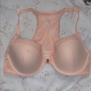 VS Dream Angels Light Pink Lacy Racerback Bra